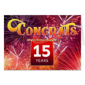 15e anniversaire de l'employé - Feu d'artifice de (Devant horizontal)