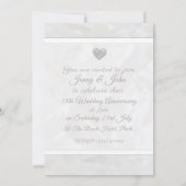 15e anniversaire de mariage coeur invitation crist (Dos)