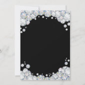 15e anniversaire Invitation Chalkboard Silver Diam (Dos)