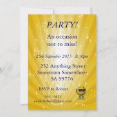 15e anniversaire Invitation de fête avec un groupe (Dos)