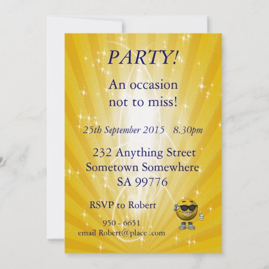 15e anniversaire Invitation de fête avec un groupe (Dos)