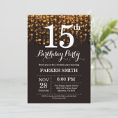 15e anniversaire Invitation Parties scintillant d' (Debout devant)