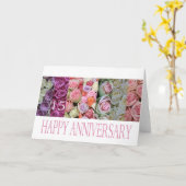 15e anniversaire Mariage Carte pastel roses (Fleur jaune)