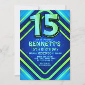 15e anniversaire Neon Invitation (Devant)
