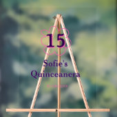 15e anniversaire quinceanera heureux date rose vio (Neutre)