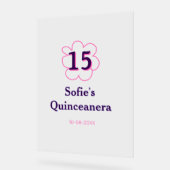 15e anniversaire quinceanera heureux date rose vio (Angle)