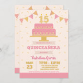 15e anniversaire Quinceañera Invitation (Devant / Derrière)