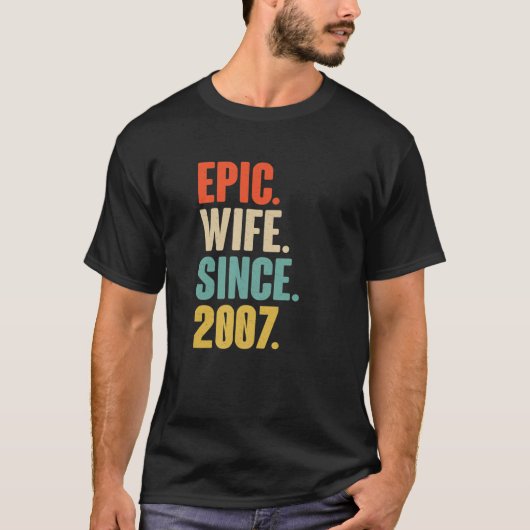 15e bruiloft animatiefilm voor haar - epic Wife S T-shirt (Voorkant)
