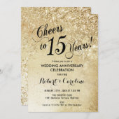 15e bruiloft Jubileum Kaart (Voorkant / Achterkant)