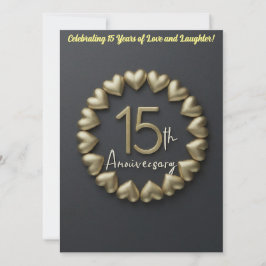 15e bruiloft Jubileum uitnodigingskaart Aankondiging