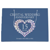 15e Crystal mariage anniversaire sac cadeau photo (Devant)