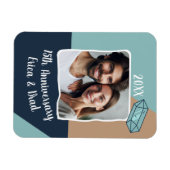15e Crystal Wedding Jubileum Foto Keepsake Magneet (Horizontaal)