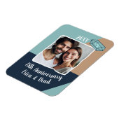 15e Crystal Wedding Jubileum Foto Keepsake Magneet (Linkerzijde)