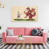 15e eeuw Saint George en de Draak Canvas Afdruk (Insitu (Woonkamer))