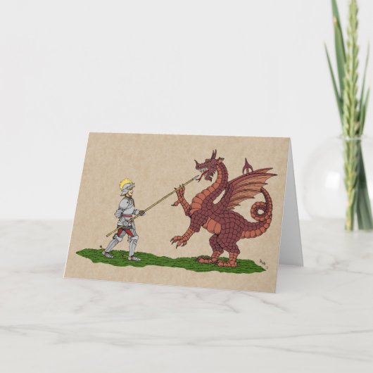 15e eeuw Saint George en de Draak Kaart (Voorkant)