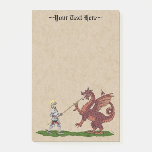 15e eeuw Saint George en de Draak Post-it® Notes (Voorkant)