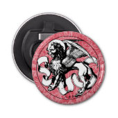 15e eeuw St Mark's Embleem gevleugelde leeuw Button Flesopener (Voorkant)