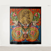 15e-eeuwse druk Caesarvogels bloemen enz. Wandkleed (Voorkant)