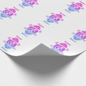 15e jaar traditionele kristalbruiloft cadeaupapier (Hoek)