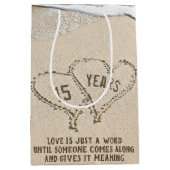 15e Jubileum  doorsnede Gemiddelde Gift Bag Medium Cadeauzakje (Voorkant)