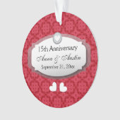 15e Jubileum Jubileum Rood Z12 Ornament (voorkant)