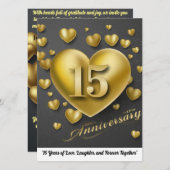 15e Jubileum voor bruiloft Kaart (Voorkant / Achterkant)