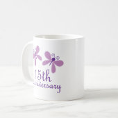 15e Jubileum voor bruiloft Koffiemok (Voorkant links)