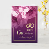 15e Jubileum Wenskaarten Kaart (Gele Bloem)