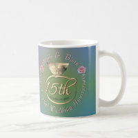 15e Mariage de cristal Anniversaire de café Mug