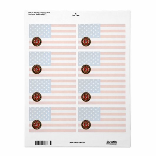 15e Mariene Expeditionaire eenheid (15e MEU) [3D] Etiket (Full Sheet)