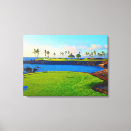15e op de baai bij Mauna Lani Canvas Afdruk