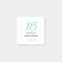 15e quinceanera verjaardag blauw zwart vet letter