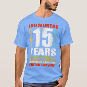 15e verjaardag 15 jaar oude jongens Kinder meisjes T-shirt