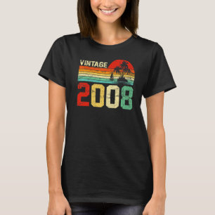 15e verjaardag 2008 Retro Boy Girl 15 jaar T-shirt