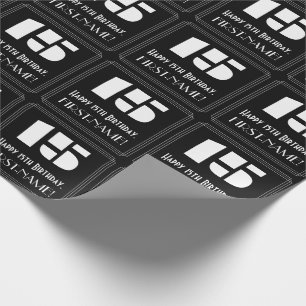 15e verjaardag: Art Deco geïnspireerd look "15" &  Cadeaupapier