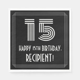 15e verjaardag: Art Deco Geïnspireerde look "15" + Servet