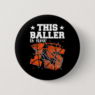 15e verjaardag Basketbal Boys Ronde Button 5,7 Cm