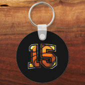 15e verjaardag Basketbal Gift voor Speler Nummer 1 Sleutelhanger (Voorkant)