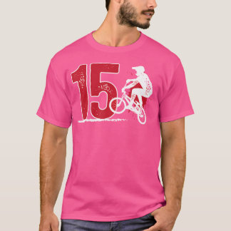 15e Verjaardag BMX Boy Vijfjarige BMX Rider Birt T-shirt