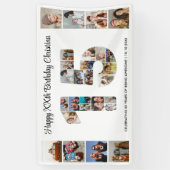 15e verjaardag feest nummer 15 fotocollage spandoek (Verticaal)