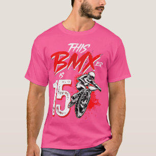 15e Verjaardag Jongen BMX Verjaardag Party Decorat T-shirt
