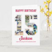 15e verjaardag Jubileum nummer 15 fotocollage Kaart (Gele Bloem)