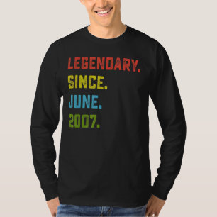 15e verjaardag Legendary sinds juni 2007 15 jaar T-shirt
