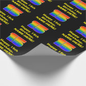 15e verjaardag: Leuke, kleurrijke regenboog geïnsp Cadeaupapier (Hoek)