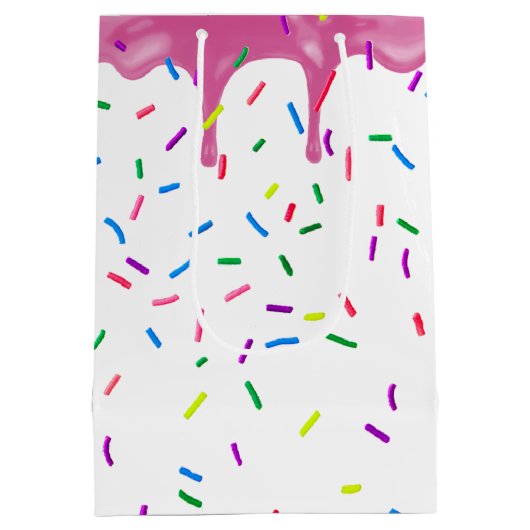 15e verjaardag prins op roze ijsvorming medium cadeauzakje (Achterkant)