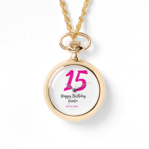 15e verjaardag Quiencenera Datum toevoegen Jaar ro Horloge