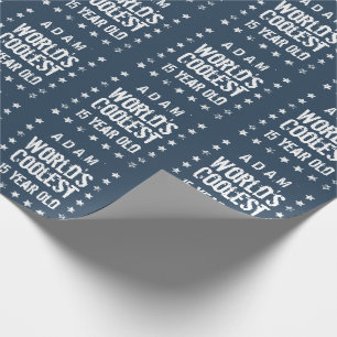 15e verjaardag 's werelds oudste 15-jarige marine  cadeaupapier