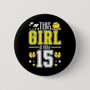 15e verjaardag Softll meisje 15 jaar oud Softll sp Ronde Button 5,7 Cm