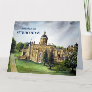 15e verjaardag Wishes Castle Howard York Painting Kaart