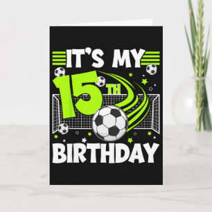 15e Voetbal Verjaardagsfeestje 15 Jaar Oude Voetba Kaart